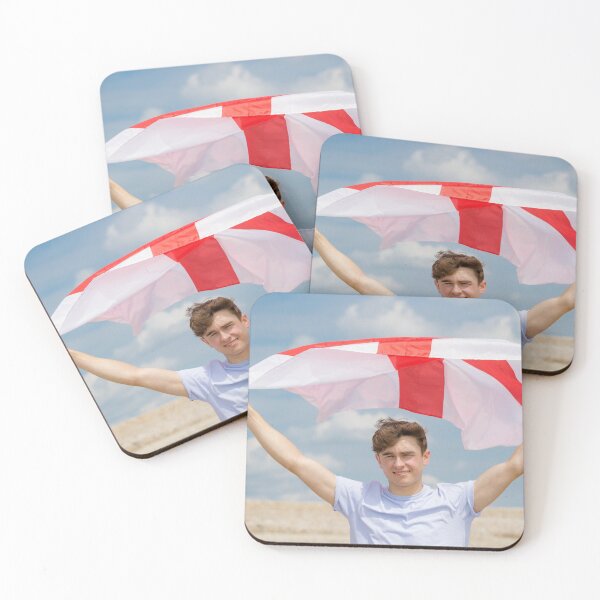 Item preview, A young man with the Flag of England, the cross of St George designed and sold by Ben Gingell.