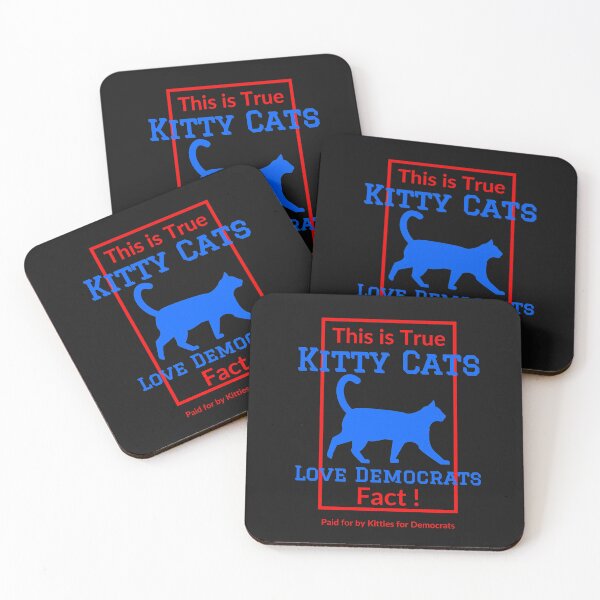 Item preview, Discerning Kitties love Democrats over Republicans designed and sold by mainemonty.