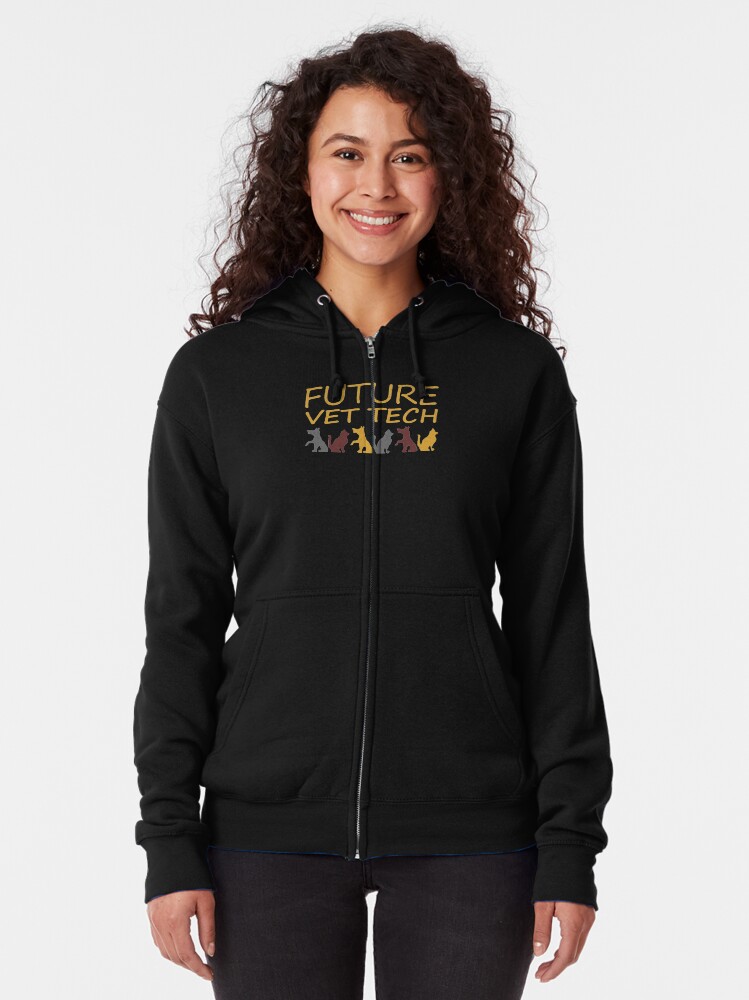 vet tech zip up hoodies