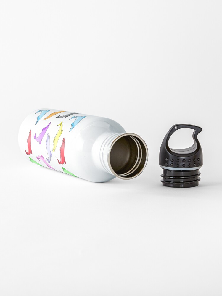 Alternate view of Rainbow dolphins pattern Water Bottle