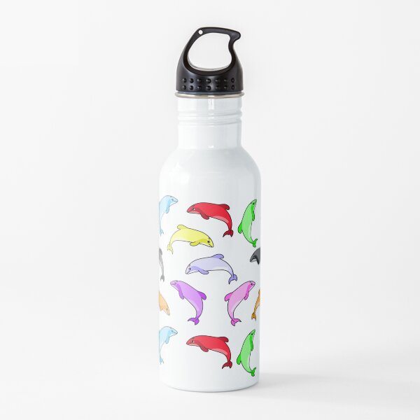 Rainbow dolphins pattern Water Bottle