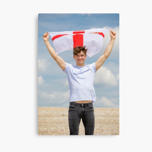 A young man with the Flag of Northern Ireland Canvas Print