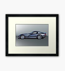 2000 Dodge Viper GTS VS3 'Profile' Framed Print