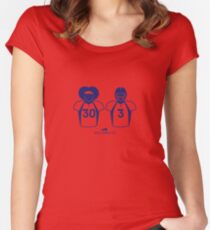 303 (Solid Blue) Fitted Scoop T-Shirt