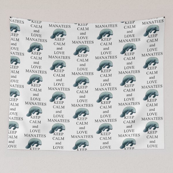 Item preview, Keep calm and love manatees designed and sold by rainbowcho.