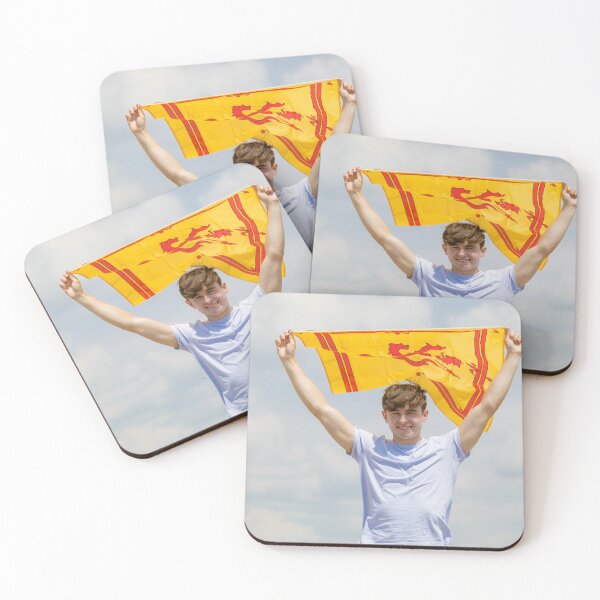 Item preview, A young man with a Lion Rampant of Scotland flag designed and sold by Ben Gingell.