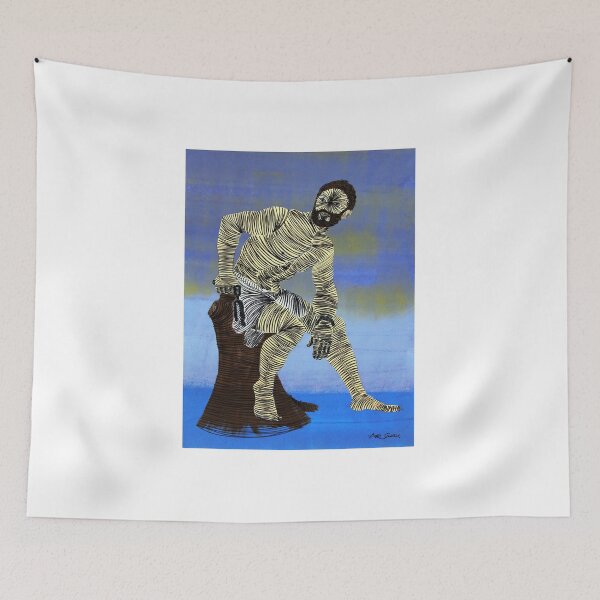 Item preview, Man Sitting On Stump By ArtGuru 9582 - Acrylic On Paper designed and sold by Art Guru.