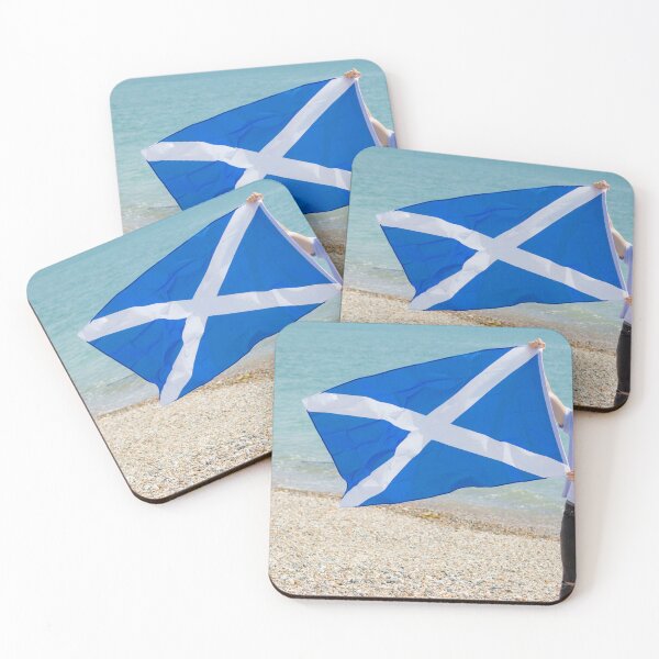 Item preview, A young man holding the flag of Scotland designed and sold by Ben Gingell.