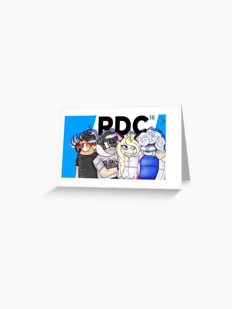 Roblox Rdc 2018 Greeting Card By Duffyxx Redbubble - roblox rdc 2018
