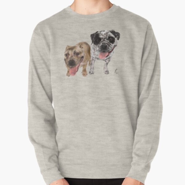Double Trouble Bulldog and Mutt Pullover Sweatshirt