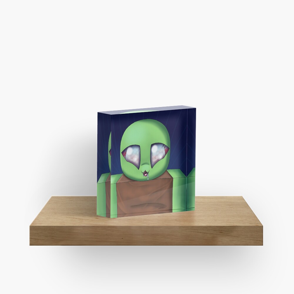 Roblox Zombie Acrylic Block By Duffyxx Redbubble - zombie shirt roblox