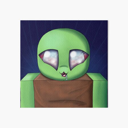Roblox Zombie Art Board Print By Duffyxx Redbubble - creepiest zombie face ever roblox