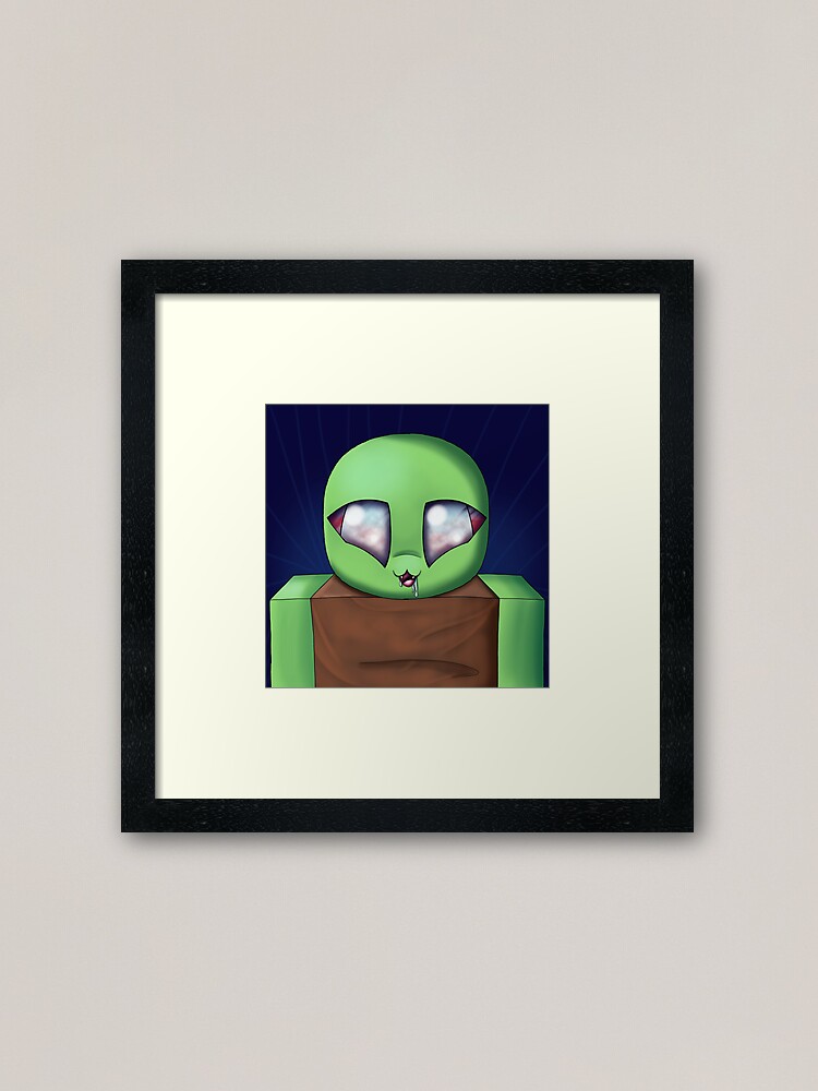 Roblox Zombie Framed Art Print By Duffyxx Redbubble - roblox zombie piggy characters