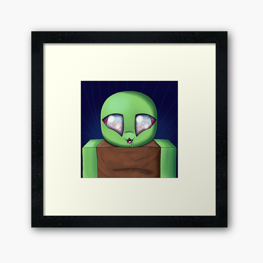 Roblox Zombie Framed Art Print By Duffyxx Redbubble - halloween lampshade roblox