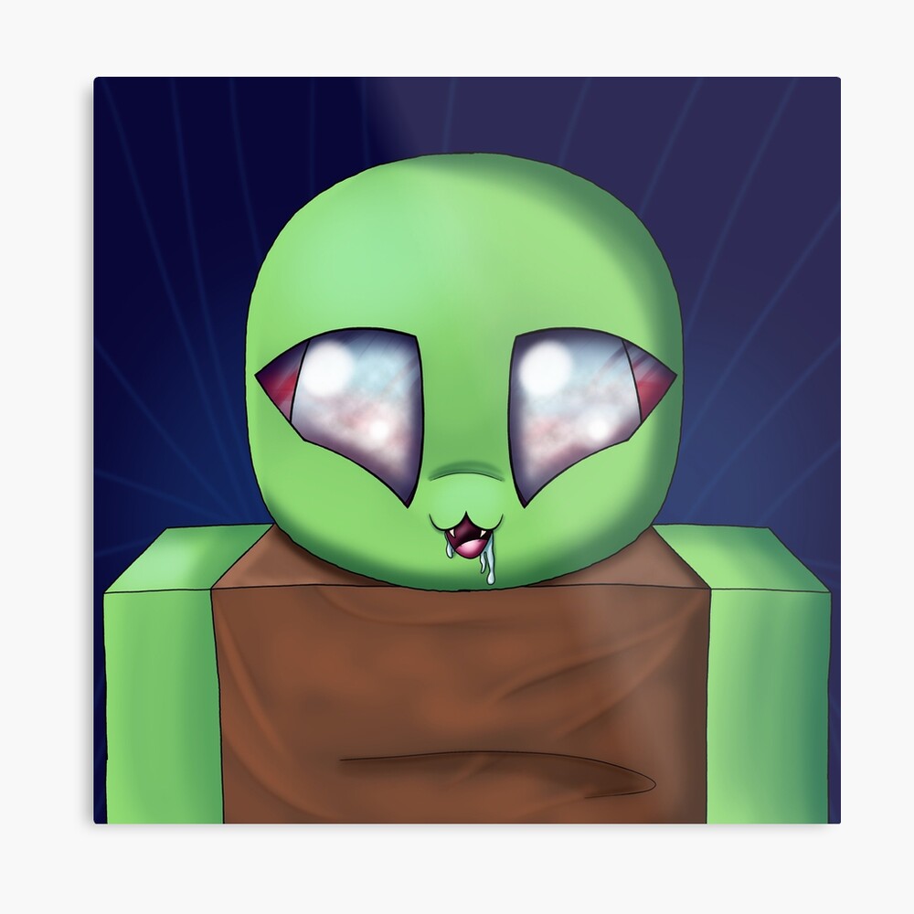 Roblox Zombie Metal Print By Duffyxx Redbubble - scared pug roblox