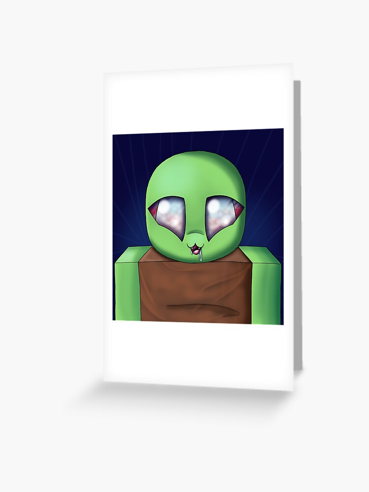 Roblox Zombie Greeting Card By Duffyxx Redbubble - brainz roblox