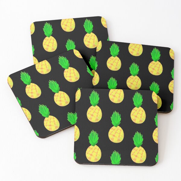 Item preview, Sweet Pineapples! (Large Allover Print, Black Background) designed and sold by KelseyLovelle.