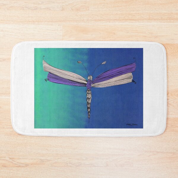 Item preview, Violet And White Dragonfly By ArtGuru 9608 - Acrylic On Paper designed and sold by Art Guru.