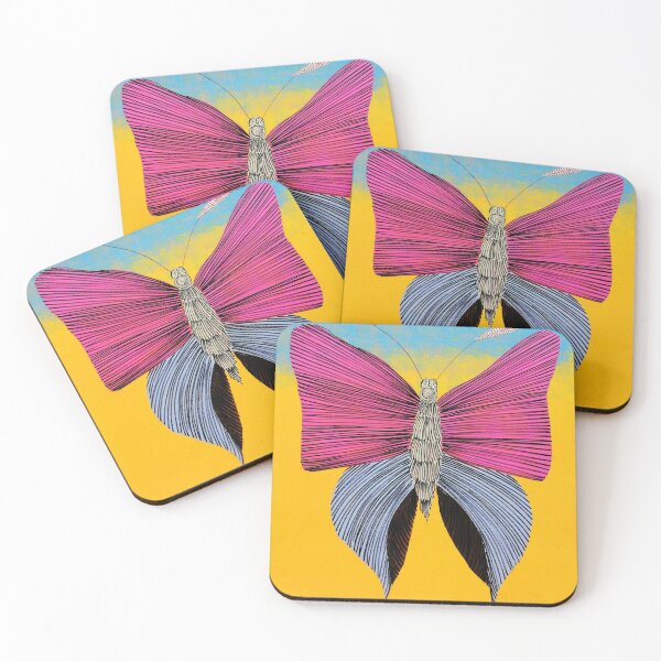 Item preview, Pink Butterfly By ArtGuru 9610 - Acrylic On Paper designed and sold by Art Guru.