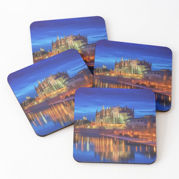 Item preview, La Seu at the blue hour designed and sold by bestofmallorca.