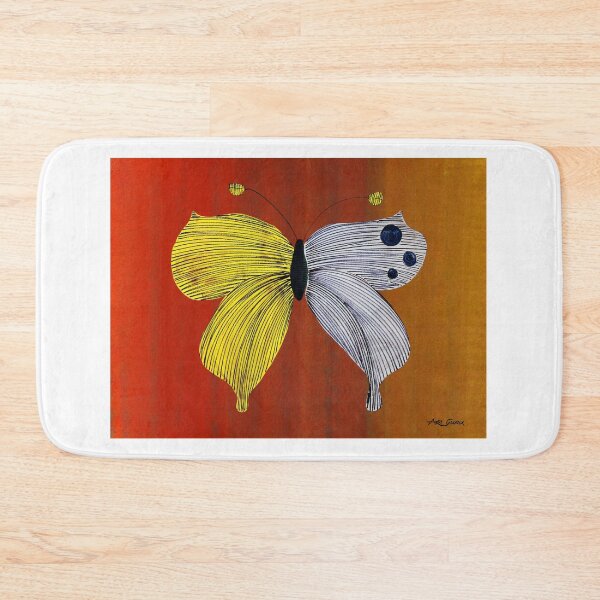 Item preview, Yellow and White Butterfly By ArtGuru 9613 - Acrylic On Paper designed and sold by Art Guru.