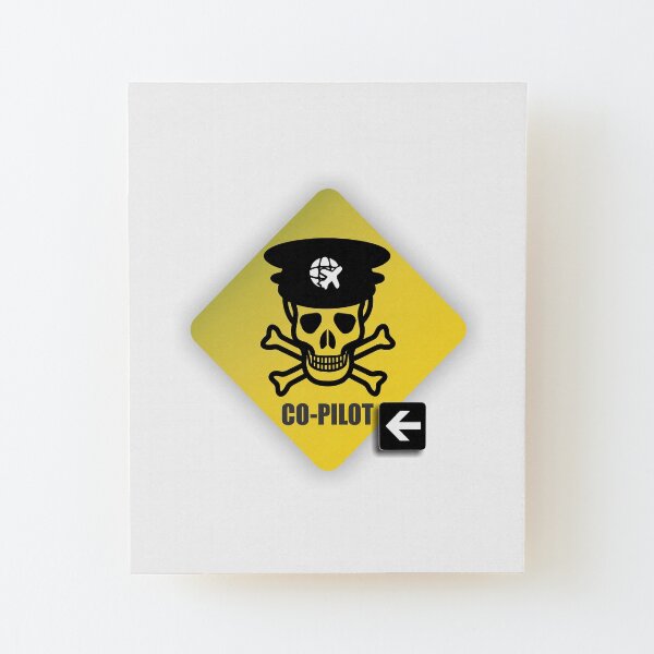 Model 23 - Warning Co-Pilot Wood Mounted Print