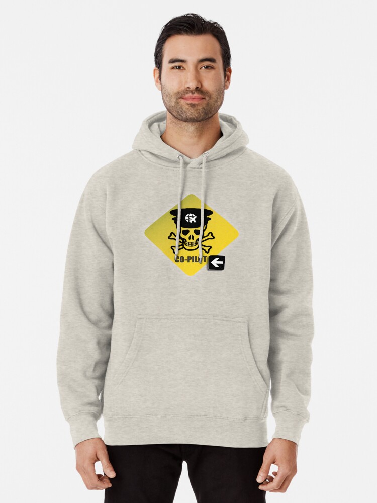 Alternate view of Model 23 - Warning Co-Pilot Pullover Hoodie