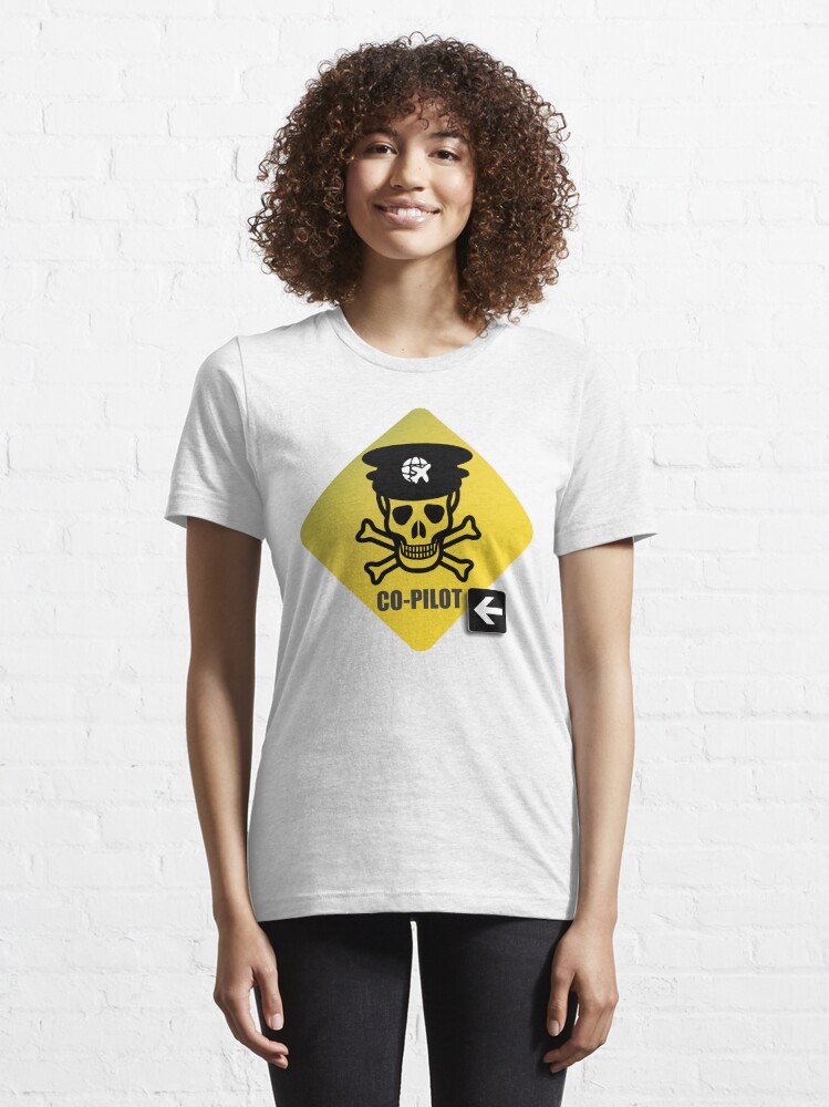 Alternate view of Model 23 - Warning Co-Pilot Essential T-Shirt