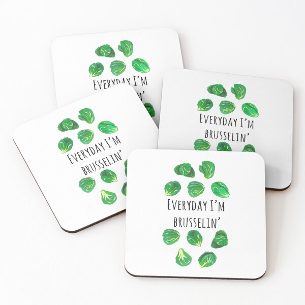 Item preview, Everyday I'm brusseling! Brussel sprouts verticle designed and sold by KeytonDesign.