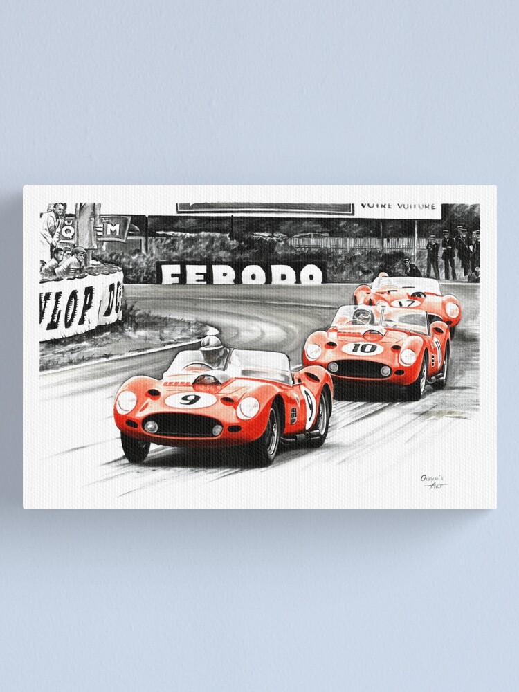 Ferrari 250tr Le Mans 24 Hour 1962 Canvas Print By Oleynik