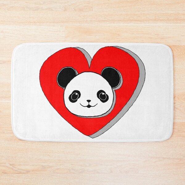 Item preview, Cute Panda Bear And Red Heart Drawing designed and sold by Almdrs.
