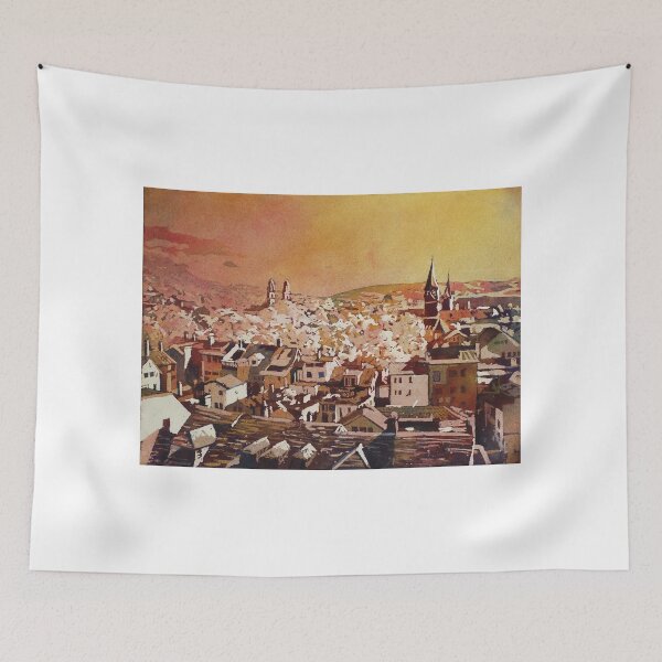 Item preview, Churches and buildings of downtown historic Zurich, Switzerland designed and sold by rfoxphoto.