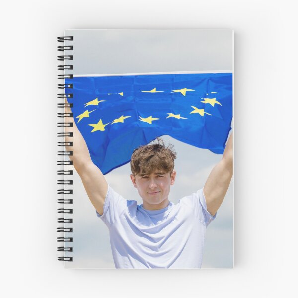 Item preview, A young man holding the flag of The European Union designed and sold by Ben Gingell.
