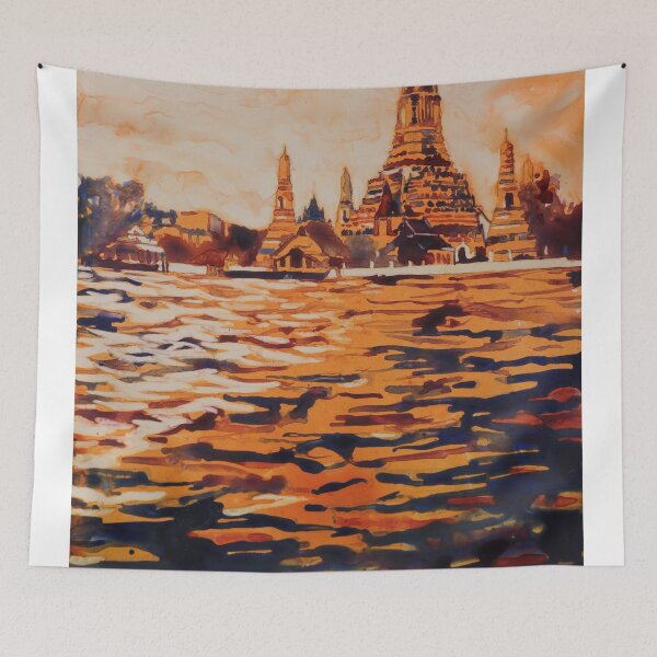 Item preview,  Wat Arun along the Chao Praya river in the Thai city of Bangkok- Thailand designed and sold by rfoxphoto.