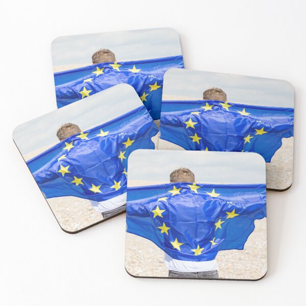 Item preview, A young man holding the flag of The European Union designed and sold by Ben Gingell.
