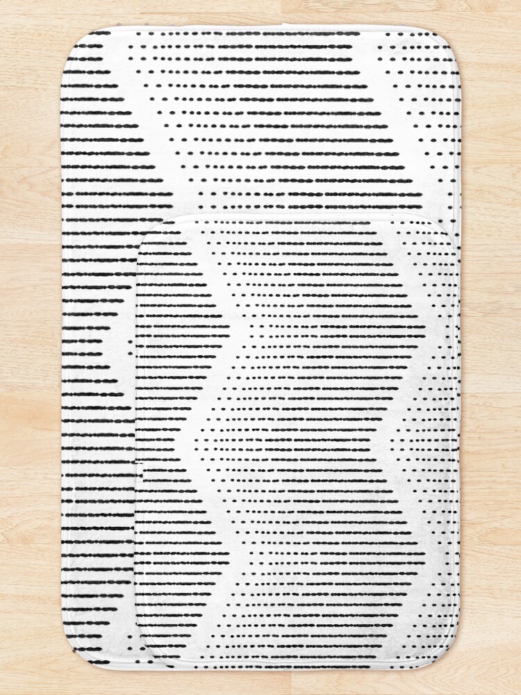 Alternate view of arcadia dash - black - boho Bath Mat