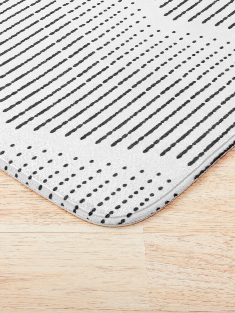 Alternate view of arcadia dash - black - boho Bath Mat