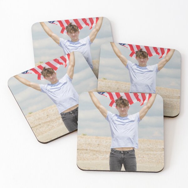 Item preview, A young man holding the flag of The USA designed and sold by Ben Gingell.