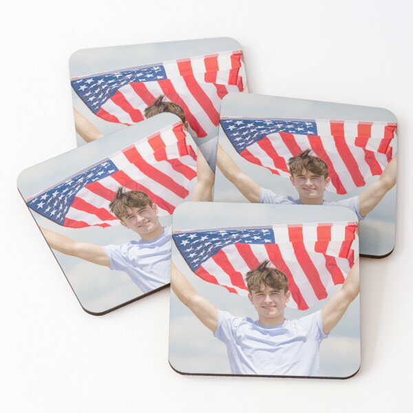 Item preview, A young man holding the flag of The USA designed and sold by Ben Gingell.