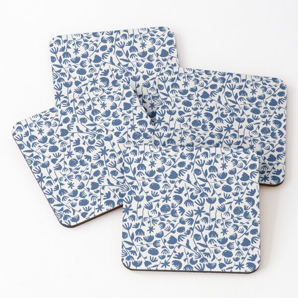 Item preview, Dark Blue Flower Pattern designed and sold by Lauren Ullrich.