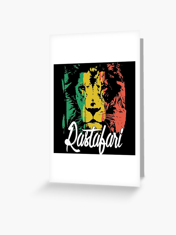 Carte De Vœux Rastafari Lion Rasta Lowe Reggae Ragga Jamaique Par Illuminationd Redbubble