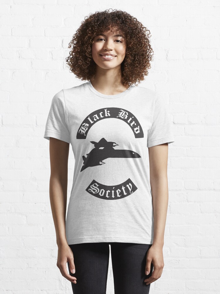 Alternate view of Model 75 - Black Bird Society Essential T-Shirt