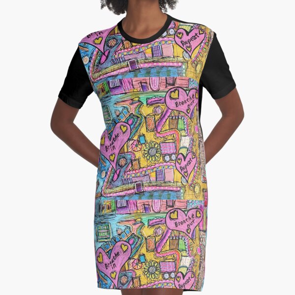 Breathe Graphic T-Shirt Dress
