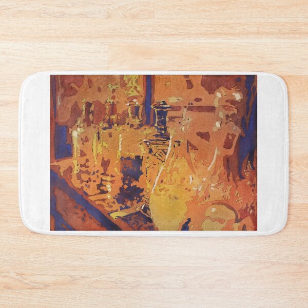 Item preview, Painting of perfume bottles at souk (market) in medina of Tunis, Tunisia designed and sold by rfoxphoto.