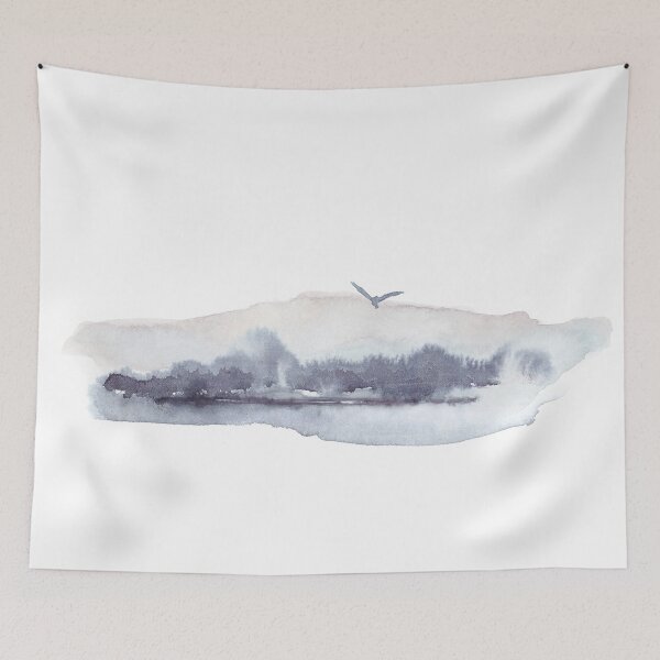 Item preview,  dreamy minimalist watercolor landscape designed and sold by LuciaS.