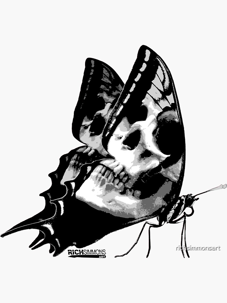 Skullerfly Blue by richsimmonsart