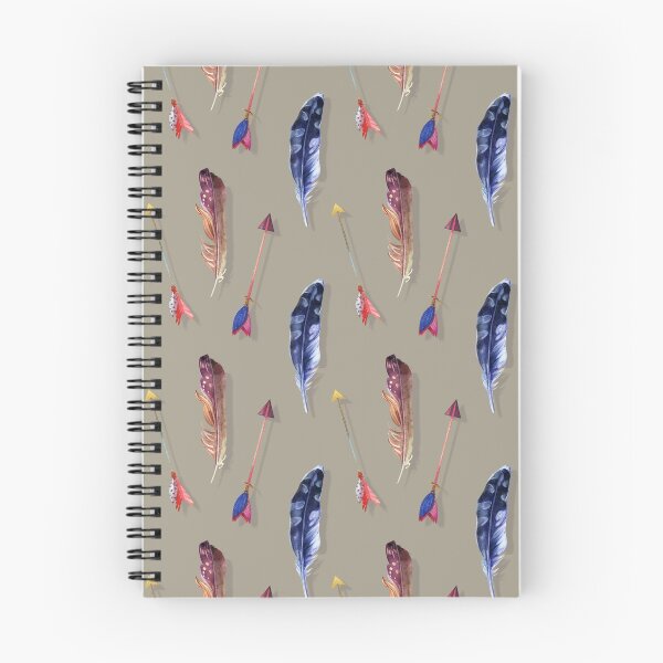Item preview, Watercolor Feathers and Arrows on Tan Background designed and sold by BigAl3D.