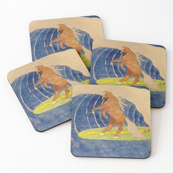 Item preview, Sooty palomino surfing horse original designed and sold by MauiMAD.