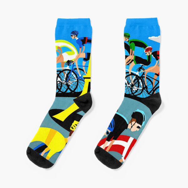 "TOUR DE FRANCE" Distanzradrennen Frankreich Print Socken