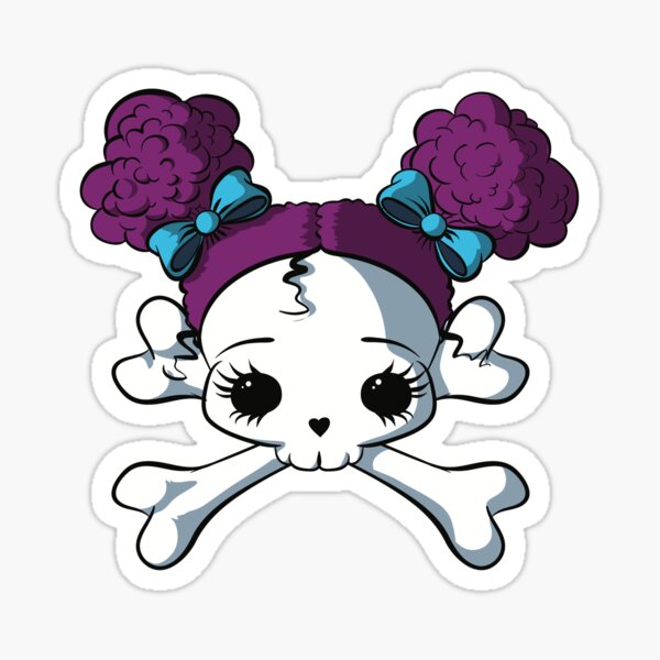 Kawaii Purple Cupcake Sticker